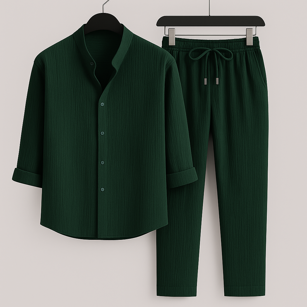 Conjunto de resort de lino Cavari