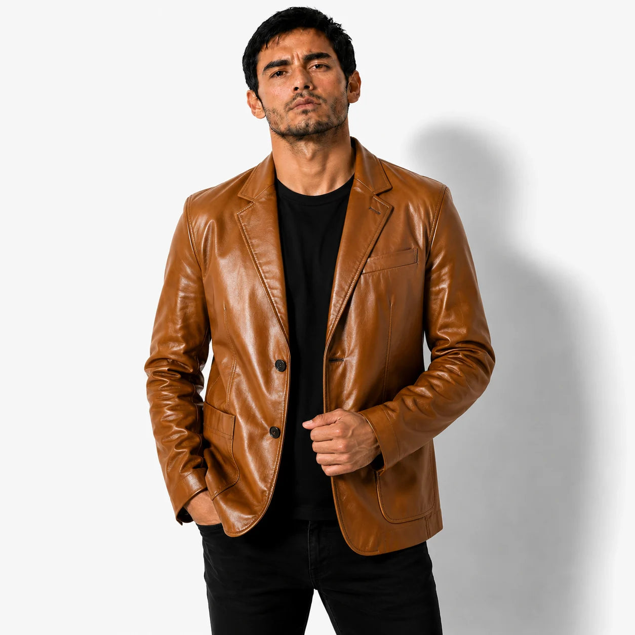 Chaqueta de cuero Premium