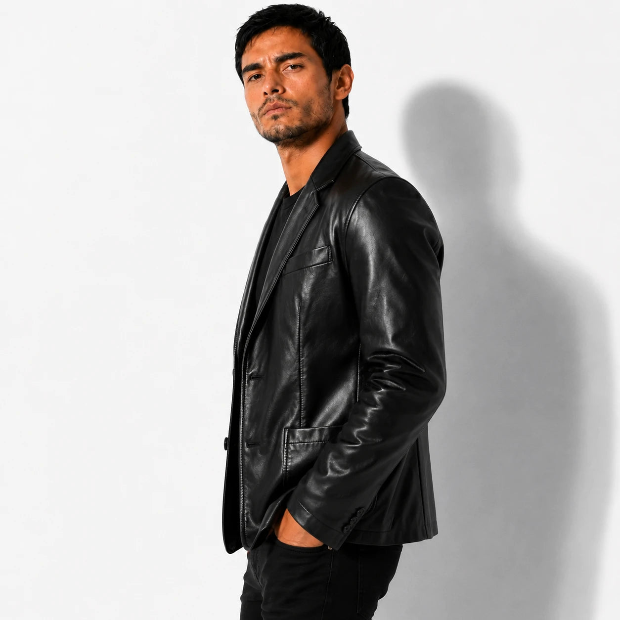 Chaqueta de cuero Premium
