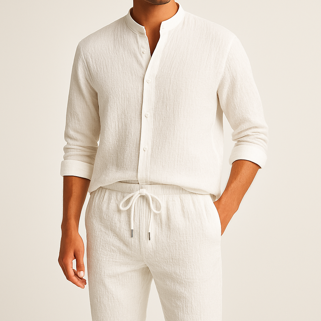 Conjunto de resort de lino Cavari