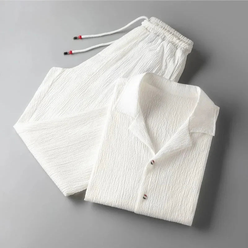 Conjunto de lino Oversize de Cavari Luxe — Transpirable, con ajuste relajado para un estilo diario