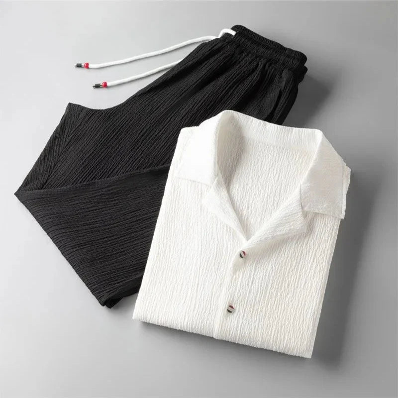 Conjunto de lino Oversize de Cavari Luxe — Transpirable, con ajuste relajado para un estilo diario