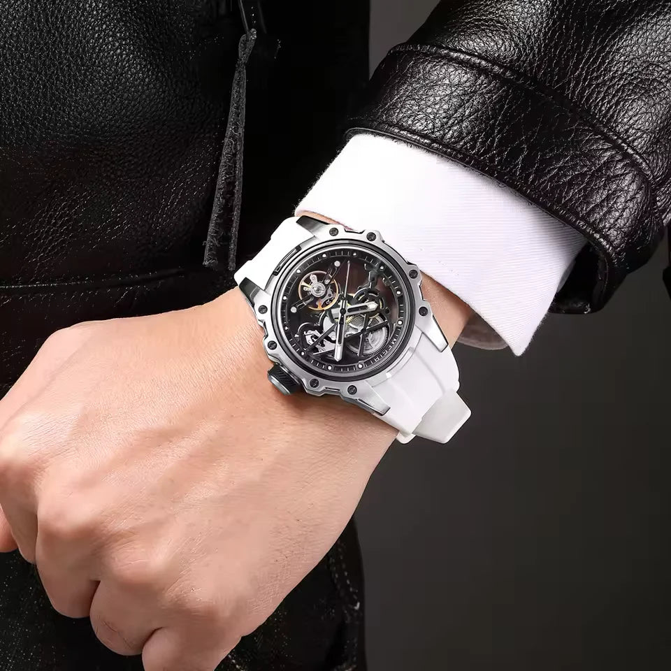 Reloj Mecánico Automático de Lujo para Hombre con Caja de Acero Inoxidable