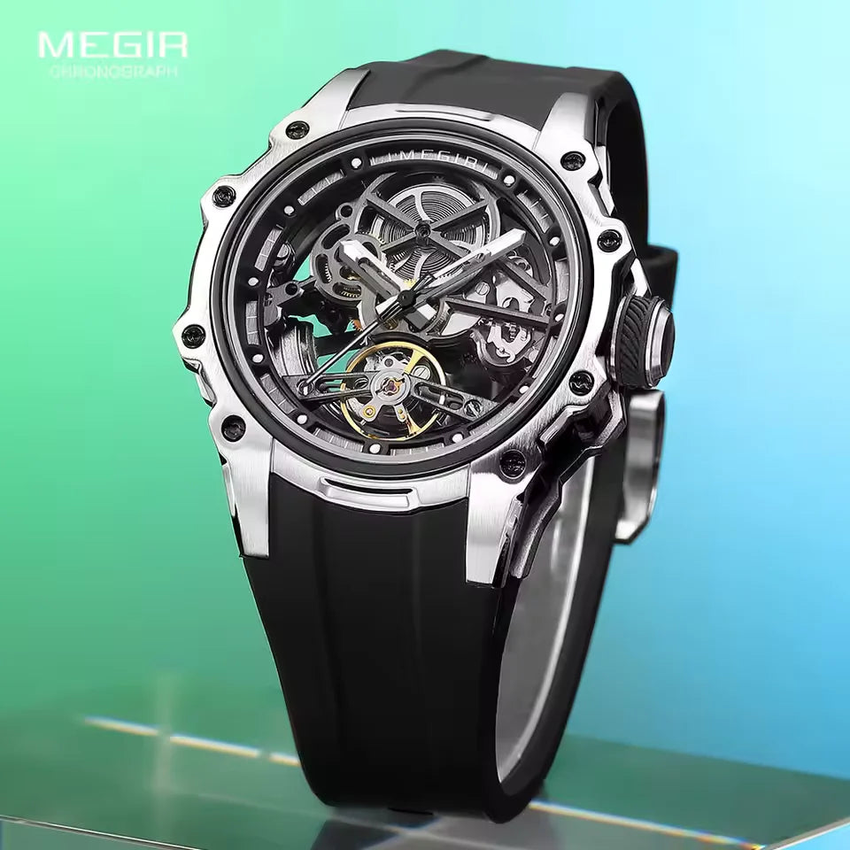 Reloj Mecánico Automático de Lujo para Hombre con Caja de Acero Inoxidable