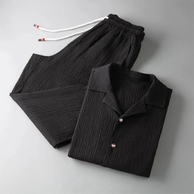 Conjunto de lino Oversize de Cavari Luxe — Transpirable, con ajuste relajado para un estilo diario