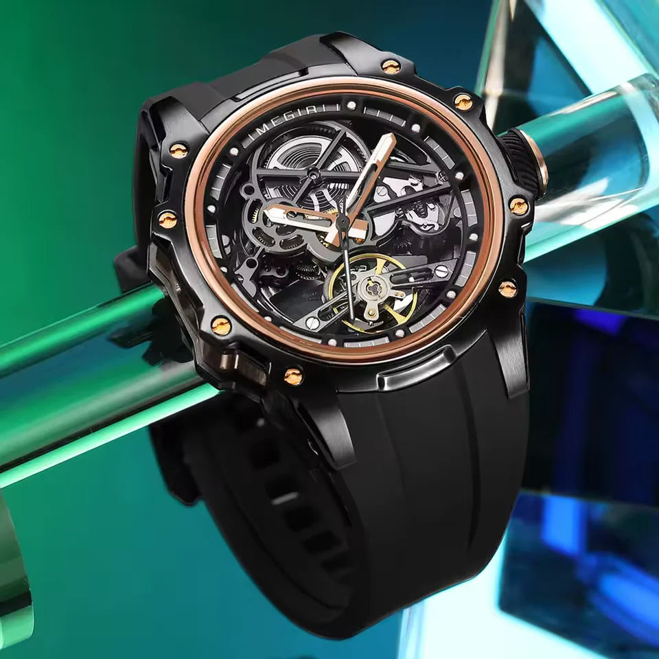 Reloj Mecánico Automático de Lujo para Hombre con Caja de Acero Inoxidable