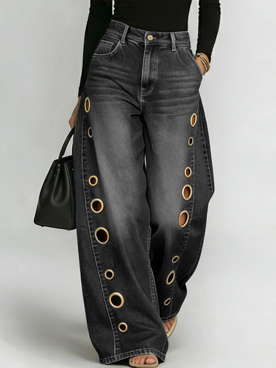Jeans Tiro Alto Elevado