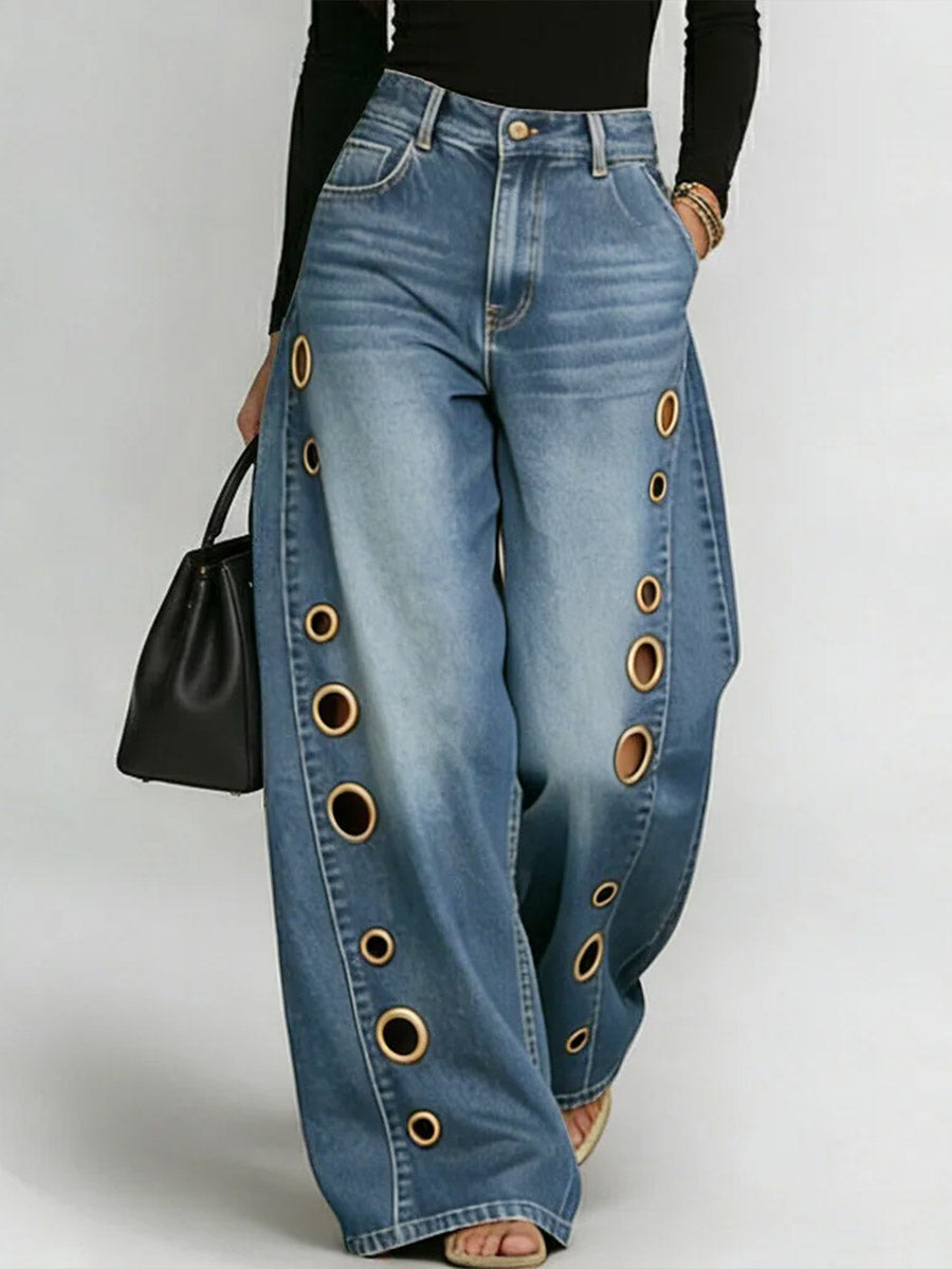 Jeans Tiro Alto Elevado