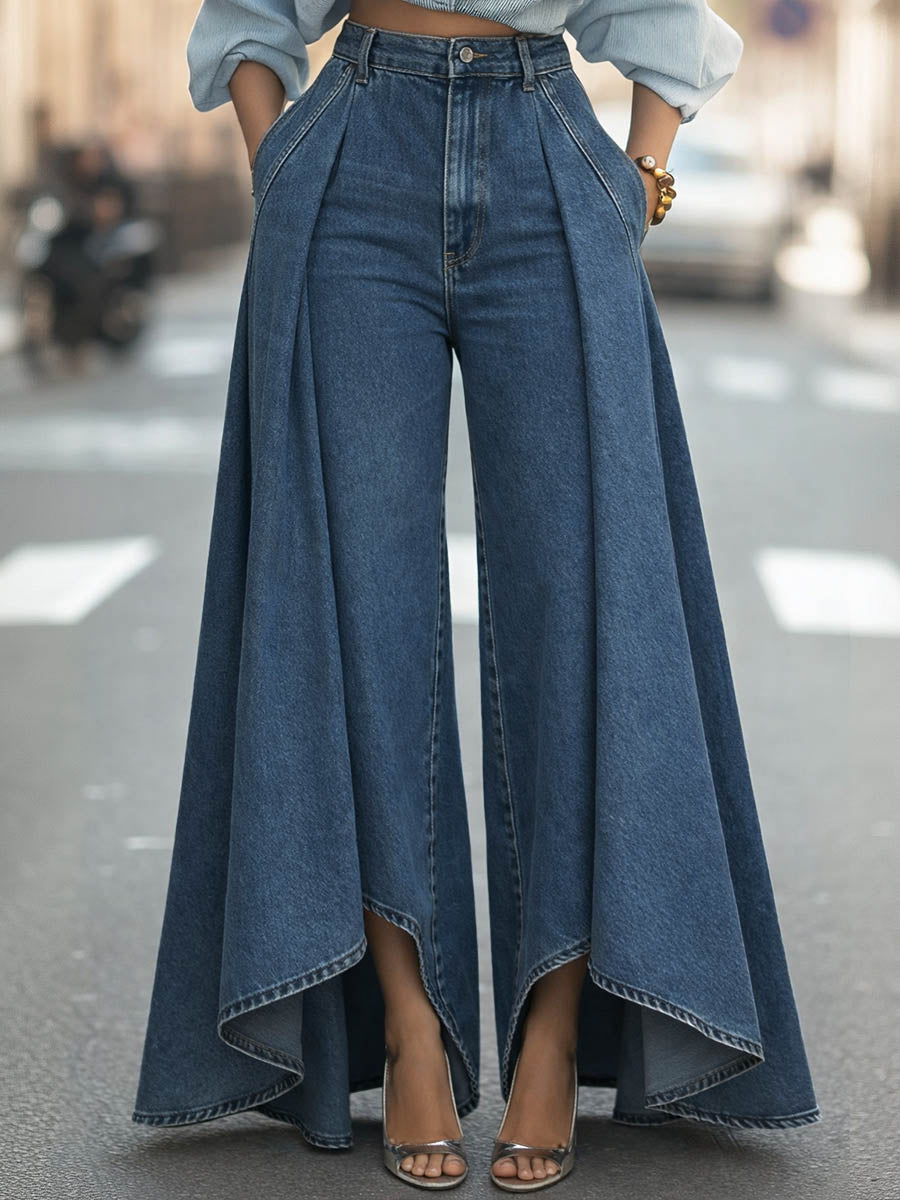 Jeans Tiro Alto Ancho