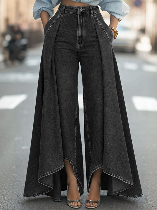 Jeans Tiro Alto Ancho