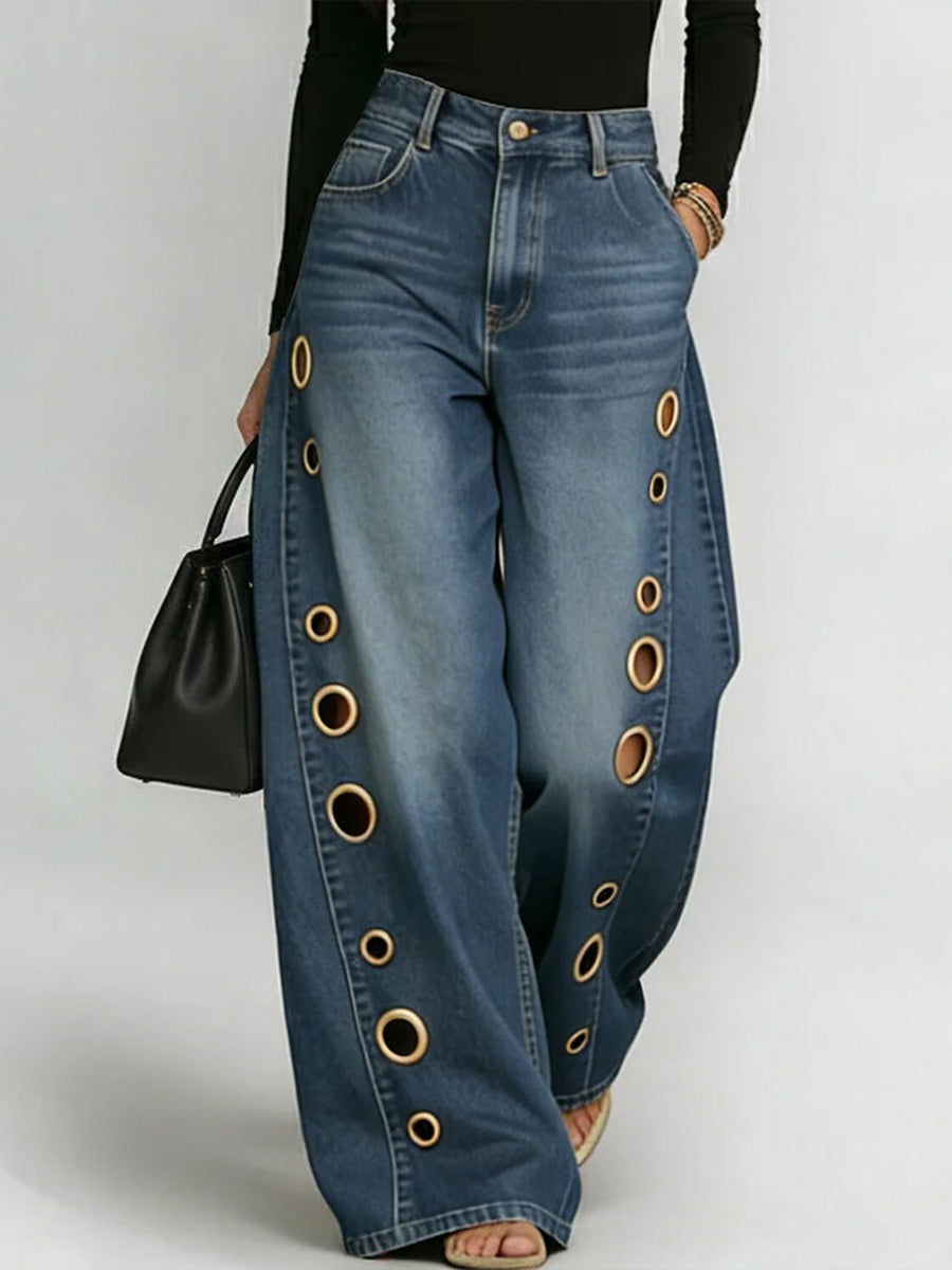 Jeans Tiro Alto Elevado