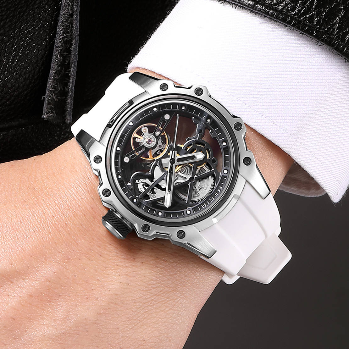 Reloj Mecánico Automático de Lujo para Hombre con Caja de Acero Inoxidable